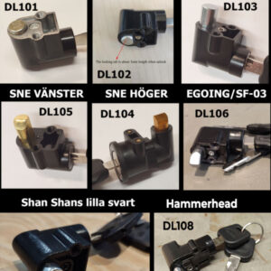Litet lås för batteri